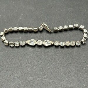 Vintage Kramer Elegant Silver Bracelet with rhineStones